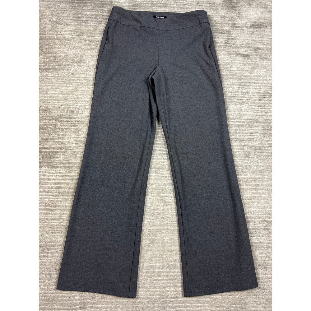 Roz & Ali‎ Dress Pants Womens 8 Gray Straight Leg Pull On Stretch Career